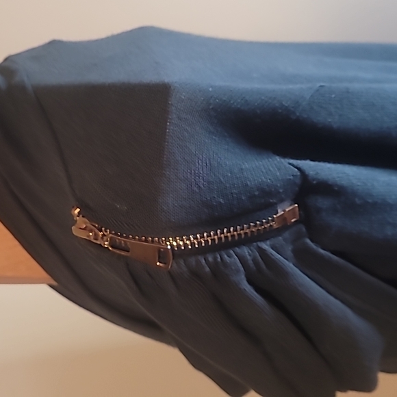 Apricot Teal Sweater w Shoulder Zipper, Sz 10 - Picture 4 of 8